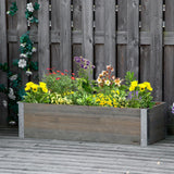 3' x 1' Raised Garden Bed Elevated Wooden Planter Box Outdoor for Backyard
