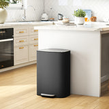 Fingerprint-proof Kitchen Trash Can, 13.2 Gallon Garbage Can with Soft-close Lid and Foot Pedal