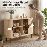 Fluted Sideboard Buffet Cabinet, 55