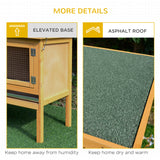 Clapier à lapins en bois, Cage pour lapins intérieur extérieur avec plateau coulissant et toit ouverture, Cage pour petits animaux