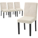 Modern Dining Chairs Set of 4, Kitchen Chairs with Rubberwood Legs and Padded Seat