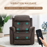 Fauteuil inclinable manuel avec massage par vibration, fauteuil inclinable pour salon avec poches latérales