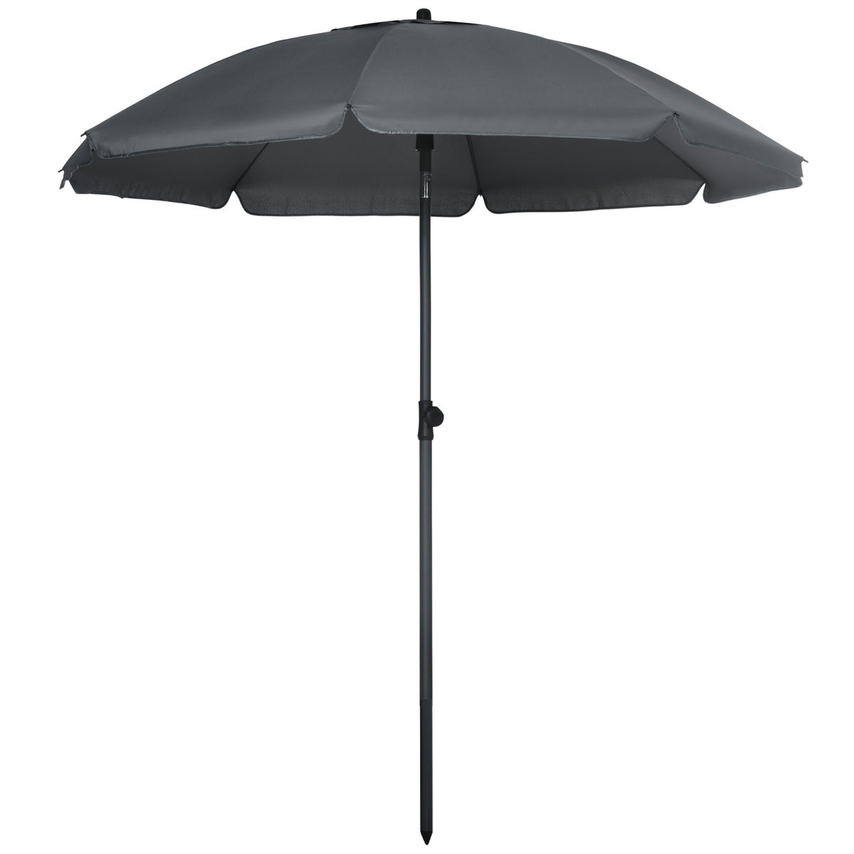 Parasol de plage 6 pi, ombrelle de soleil extérieure avec bouton poussoir d'inclinaison