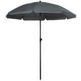 Parasol de plage 6 pi, ombrelle de soleil extérieure avec bouton poussoir d'inclinaison