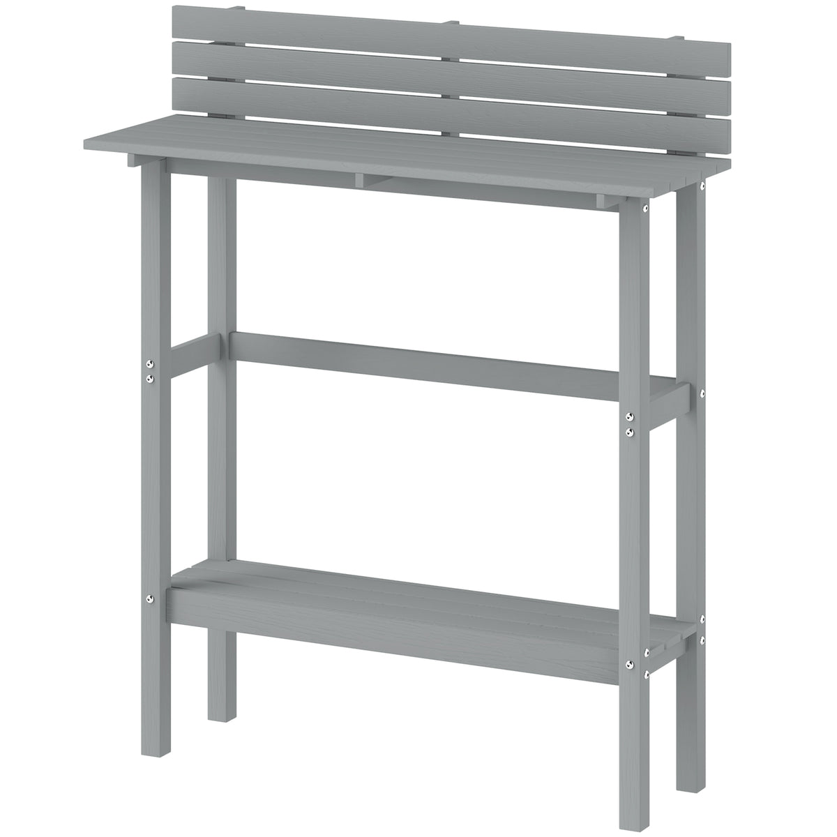110cm Rectangle Outdoor Bar Table with Built-in Footrest