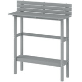 110cm Rectangle Outdoor Bar Table with Built-in Footrest