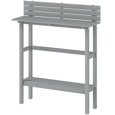 110cm Rectangle Outdoor Bar Table with Built-in Footrest