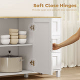 Buffet Cabinet with Soft-Close Doors, Modern Sideboard with 3 Drawers for Living Room