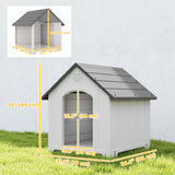 Grand abri pour chien en plastique intérieur extérieur, 34,6
