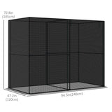 94.5''x47.25''x 72.75'' Heavy Duty Outdoor Greenhouse W/ Frame Garden Planting Warm House With Roll-Up Zipper Doors for Seedlings