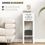 Nightstand Set of 2 with Drawer and Open Storage Shelf
