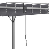 12.8' x 9.7' Outdoor Pergola with Retractable Roof