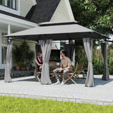 Gazébo patio toit double 10' x 13'