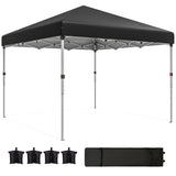 10' x 10' Pop Up Canopy with Sidewalls, Height Adjustable Instant Tent for Outdoor