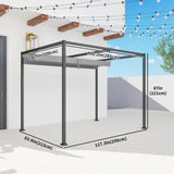 Pergola de patio 13' x 10' avec auvent rétractable