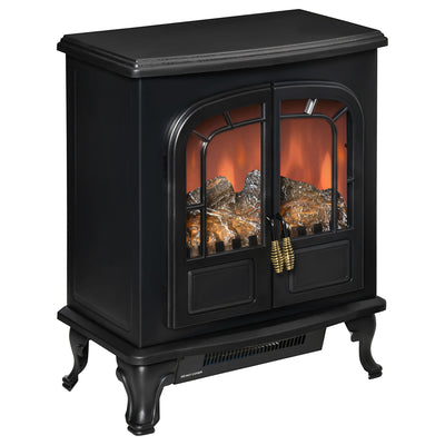 Electric Fireplace Stove Heater with LED Fire Flame Effect