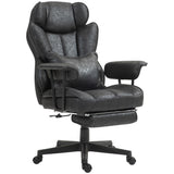 Big and Tall Office Chair with Foot Rest, 400LBS High Back Desk Chair with Padded Armrests, Lumbar Support