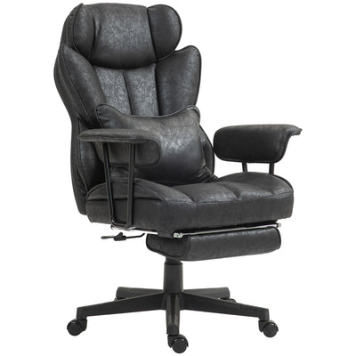 Big and Tall Office Chair with Foot Rest, 400LBS High Back Desk Chair with Padded Armrests, Lumbar Support