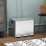 Garbage Bin, 3x5 Gallon (3x20 L) Garbage Can with Removable Inner Buckets