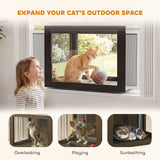 Catio Outdoor Cat Enclosure Adjustable Cat House Waterproof Top for Window 24