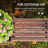 Garden Planter with Raised Garden Bed Bench for Patio Park, 69.25