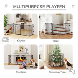 Foldable Dog Playpen Indoor for Small Medium Dogs with Door