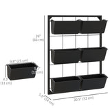 Jardinière murale 3 étages avec 6 pots pour usage intérieur et extérieur, support de plante suspendue