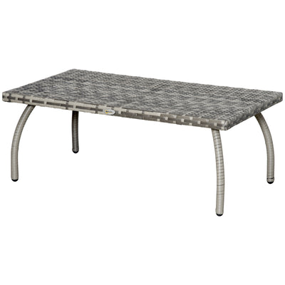 Rattan Coffee Table Outdoor Side Table, 35.4