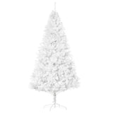 Sapin de Noël artificiel blanc de 2,1 m avec 1230 branches et support métallique