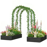 Metal Raised Garden Bed with Trellis