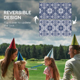 Portable Outdoor Rug with Carry Bag, 9' x 18' Reversible Mat