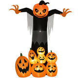 9ft Inflatable Halloween Decoration Pumpkin Ghost with Pumpkins