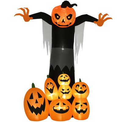 9ft Inflatable Halloween Decoration Pumpkin Ghost with Pumpkins