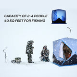 4-Person Pop-up Ice Fishing Tent, for Low-Temp -22℉