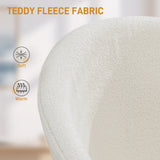 Office Chair, Teddy Fleece Upholstered Vanity Desk Chair