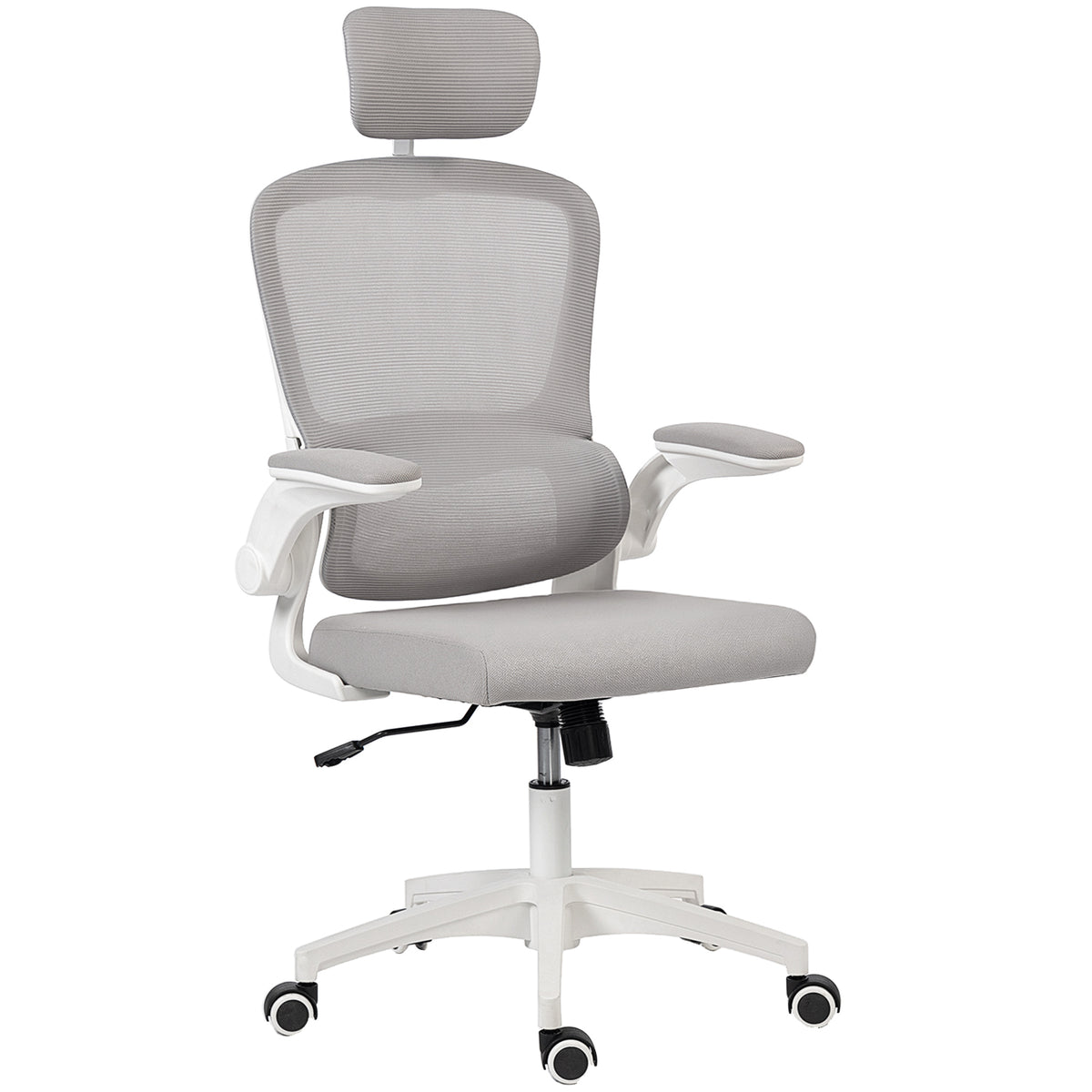 Ergonomic Mesh Office Chair, High Back Desk Chair with Rotatable Headrest, Lumbar Support