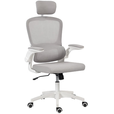 Ergonomic Mesh Office Chair, High Back Desk Chair with Rotatable Headrest, Lumbar Support