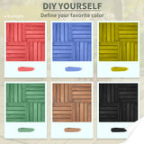 27 Pcs Tuiles de Terrasse Imbriquées en Bois, 12 x 12po Carrelage de Plancher Extérieur pour Usage Intérieur et Extérieur