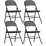 Set of 4 Metal Foldable Chairs