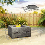 Fire Pit with Fire Poker, Wood Burning Firepit for Outside with Mesh Lid