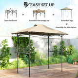 5 x 8.5 ft Pop Up Grill Gazebo with 2 Shelves, UPF 50+ Outdoor Instant Canopy Portable Shelter with Carry Bag