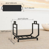 Firewood Rack Outdoor, Indoor Fire Wood Storage Rack