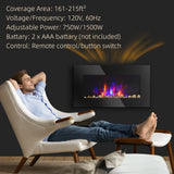 Wall Mounted Fireplace, 28.5 Inch Modern Electric Fireplace with Patented LED Flame Effect and 7 Colors