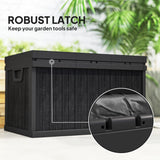 70 Gallon Deck Box, Resin Outdoor Storage Box with Handles