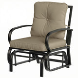 Patio Glider, Outdoor Glider Chair with Cushions, Steel Frame