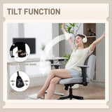 Criss Cross Chair with Flip-up Armrests, Wheels, Wide Office Chair with Adjustable Height