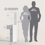 Tall Bathroom Storage Cabinet, Narrow Bathroom Cabinet with Drawers and Open Shelves for Small Spaces