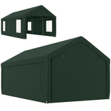 12 x 20ft Carport with 2 Roll-Up Doors, 4 Windows