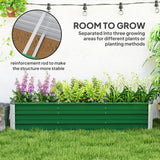 6' x 1.5' x 1.3' Galvanized Raised Garden Bed, Elevated Large Metal Planter Box w/ Install Gloves