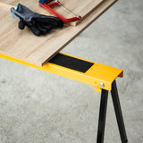 2PCS Saw Horse Twin Pack Folding Workbench Metal Trestle Stands with Non-slip EVA Surface Orange